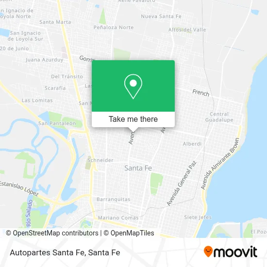 Autopartes Santa Fe map