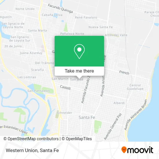 Western Union map