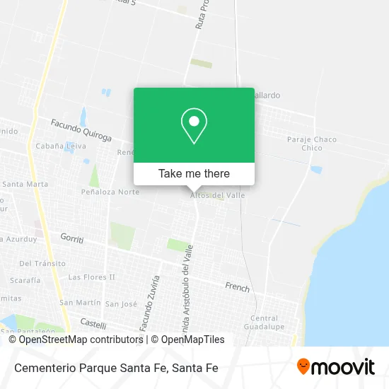 Cementerio Parque Santa Fe map