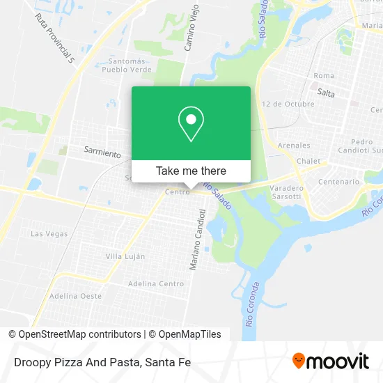 Droopy Pizza And Pasta map