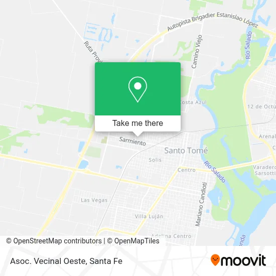 Asoc. Vecinal Oeste map