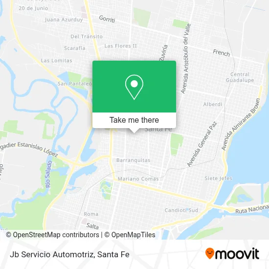 Jb Servicio Automotriz map