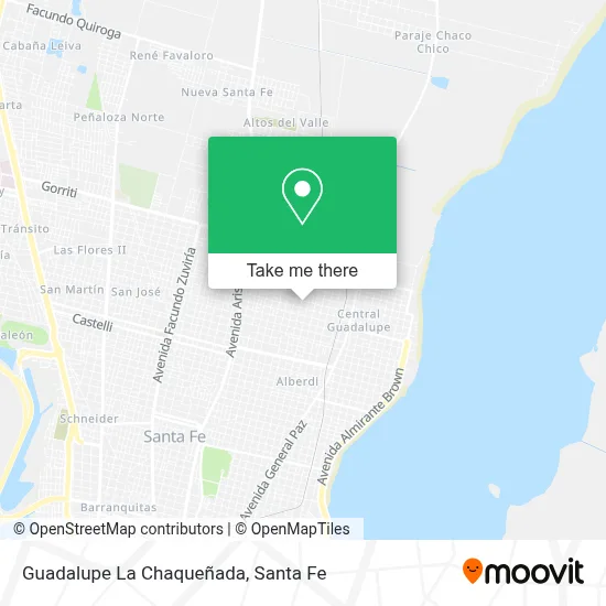 Guadalupe La Chaqueñada map