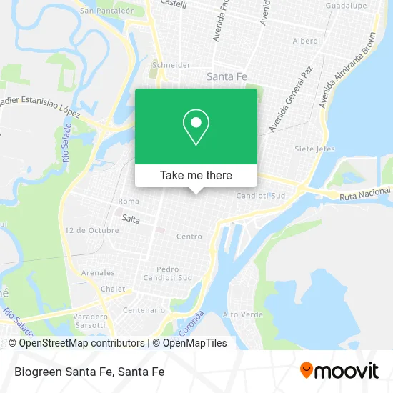 Biogreen Santa Fe map