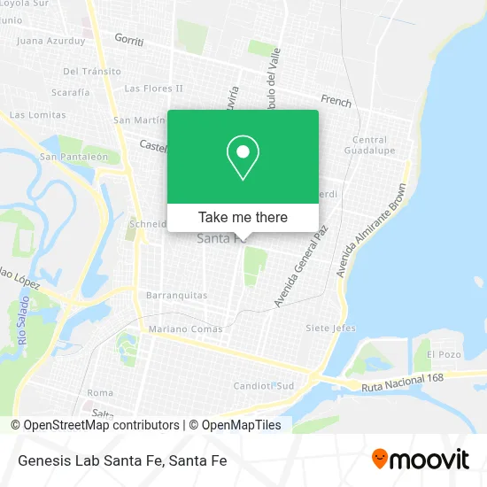 Genesis Lab Santa Fe map