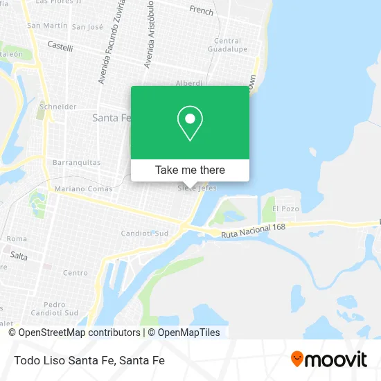 Todo Liso Santa Fe map
