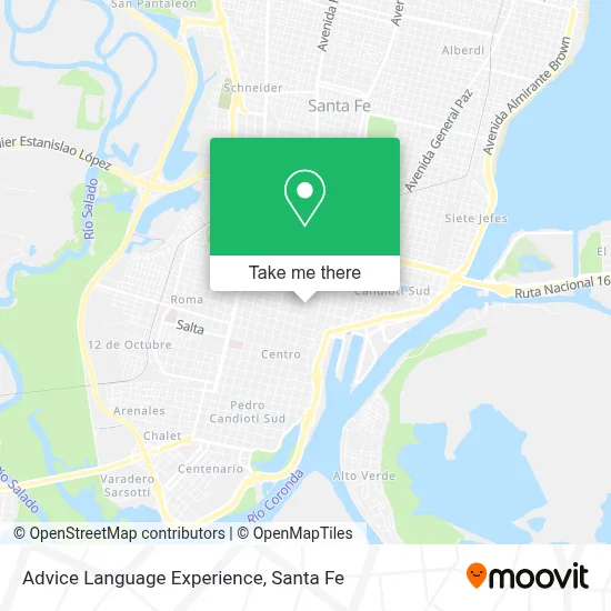 Advice Language Experience map