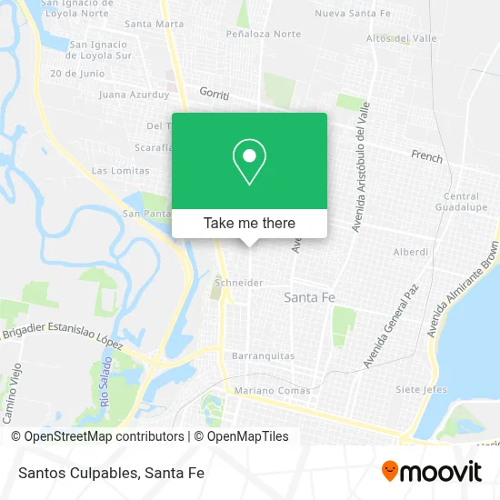 Santos Culpables map