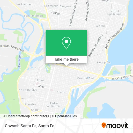 Cowash Santa Fe map