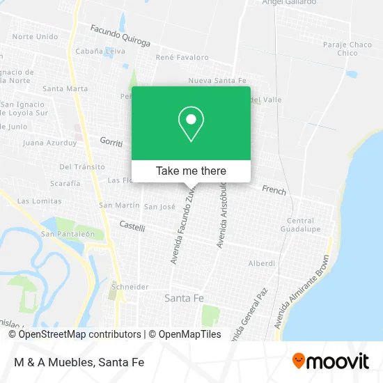 M & A Muebles map