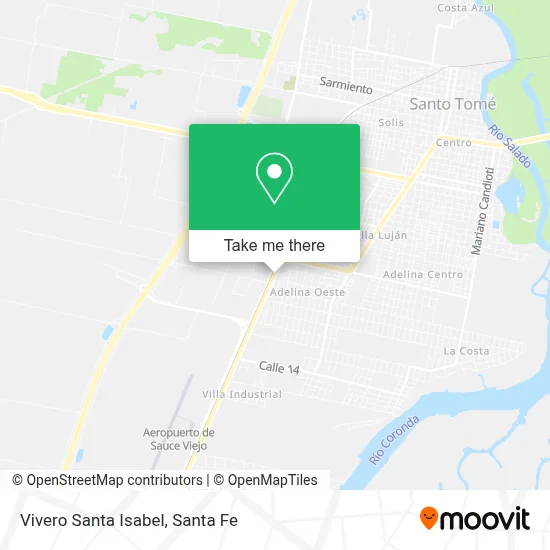Vivero Santa Isabel map