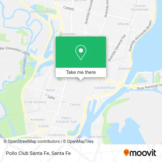 Pollo Club Santa Fe map