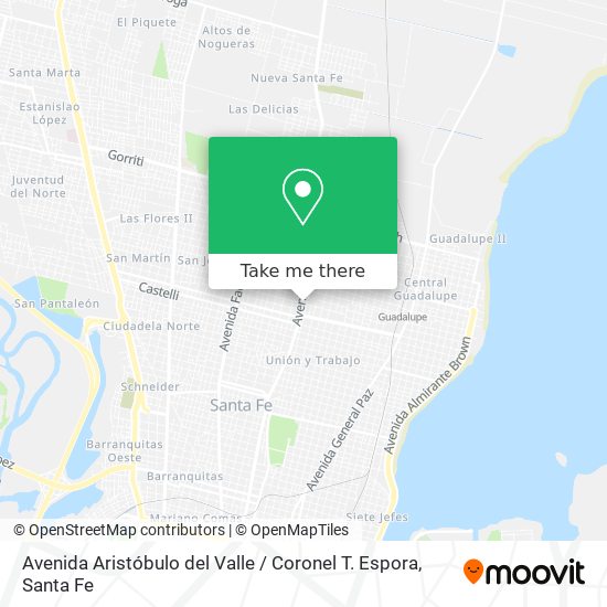 Mapa de Avenida Aristóbulo del Valle / Coronel T. Espora