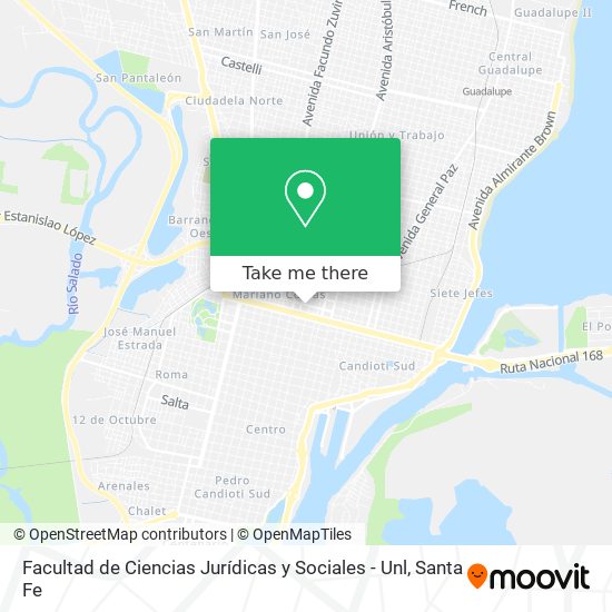 Facultad de Ciencias Jurídicas y Sociales - Unl map