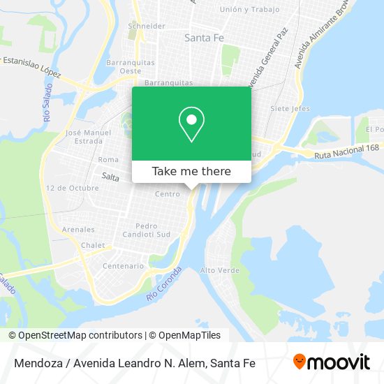 Mendoza / Avenida Leandro N. Alem map