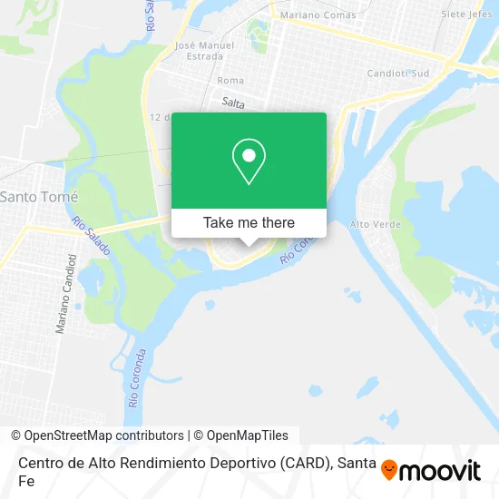 Centro de Alto Rendimiento Deportivo (CARD) map