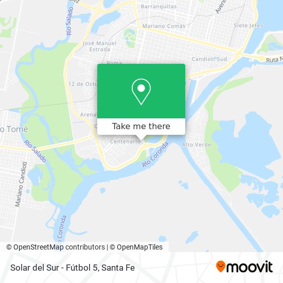 Mapa de Solar del Sur - Fútbol 5