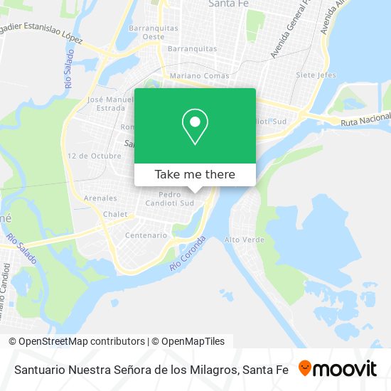 Santuario Nuestra Señora de los Milagros map