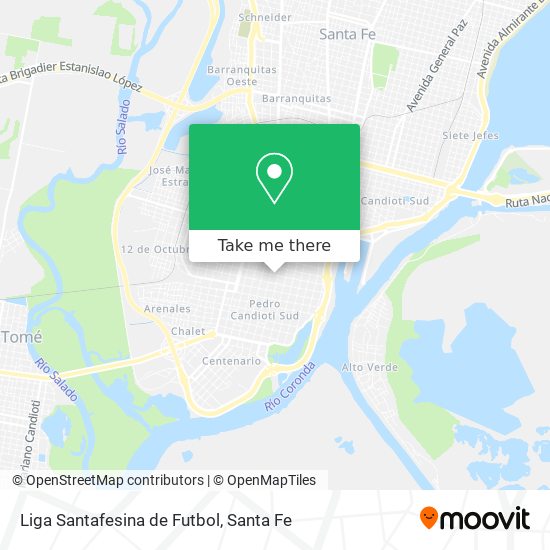 Liga Santafesina de Futbol map