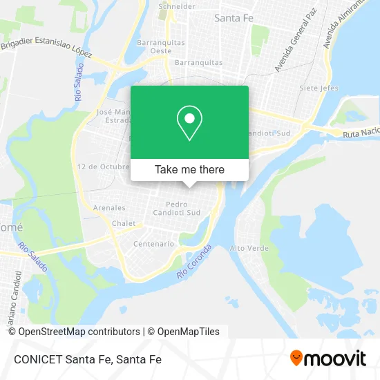 CONICET Santa Fe map