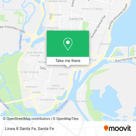 Linea 8 Santa Fe map