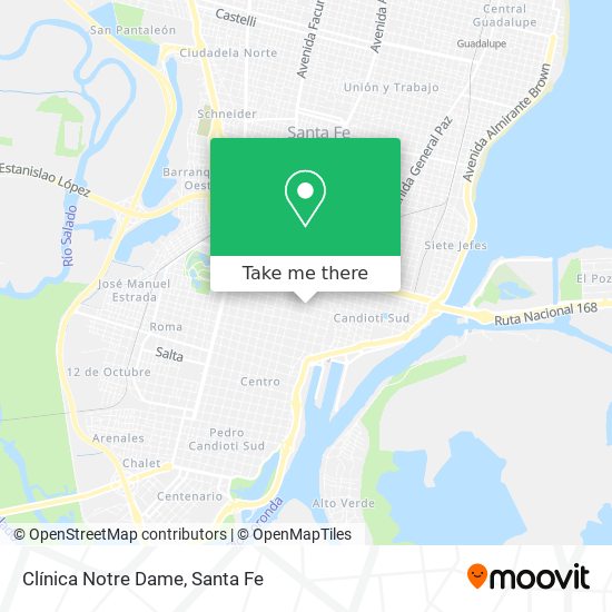 Mapa de Clínica Notre Dame