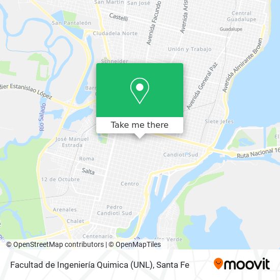 Mapa de Facultad de Ingeniería Quimica (UNL)