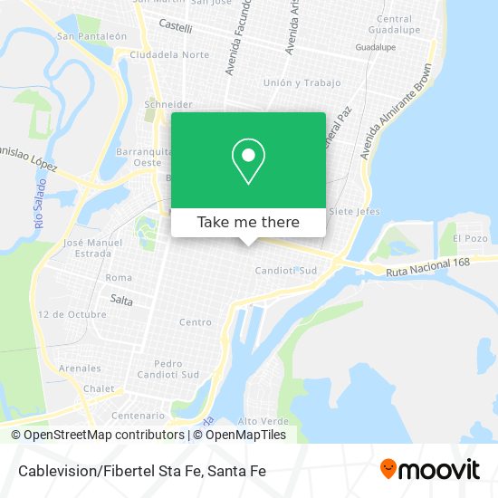 Mapa de Cablevision/Fibertel Sta Fe