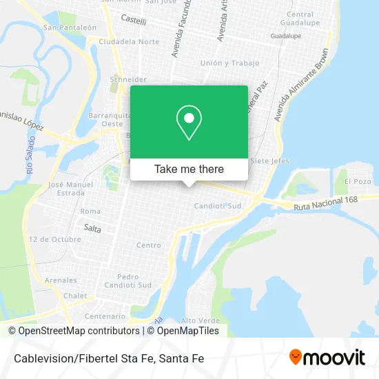 Cablevision/Fibertel Sta Fe map