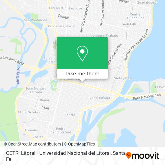 CETRI Litoral - Universidad Nacional del Litoral map
