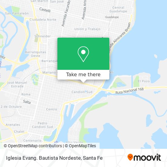 Iglesia Evang. Bautista Nordeste map