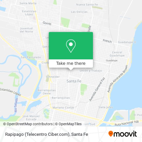 Mapa de Rapipago (Telecentro Ciber.com)