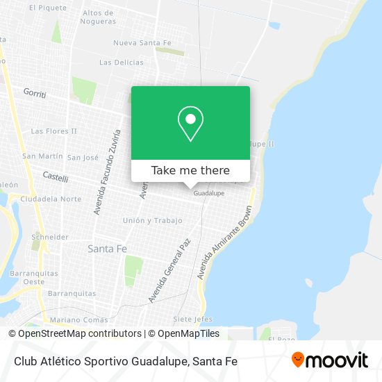 Mapa de Club Atlético Sportivo Guadalupe