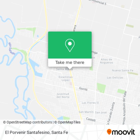 El Porvenir Santafesino map