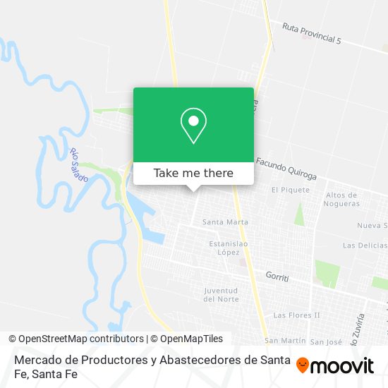 Mercado de Productores y Abastecedores de Santa Fe map