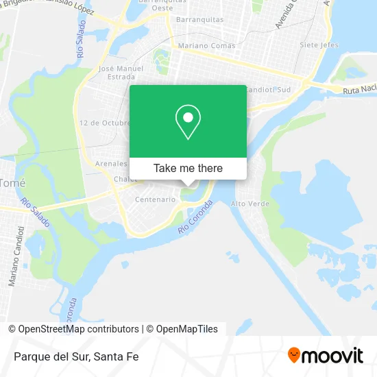Parque del Sur map