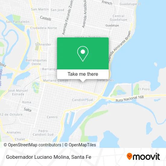 Gobernador Luciano Molina map