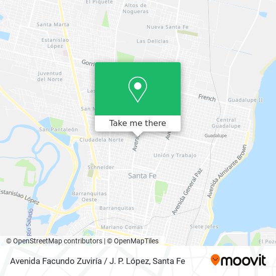 Avenida Facundo Zuviría / J. P. López map