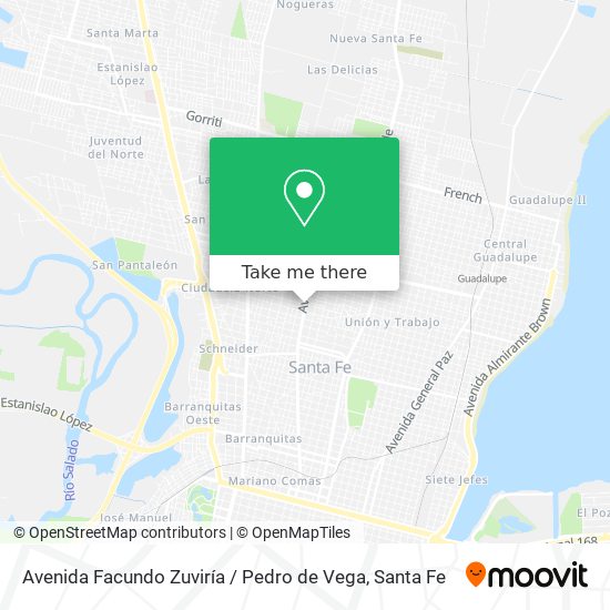 Avenida Facundo Zuviría / Pedro de Vega map