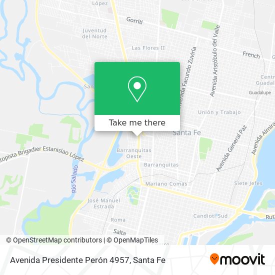 Avenida Presidente Perón 4957 map