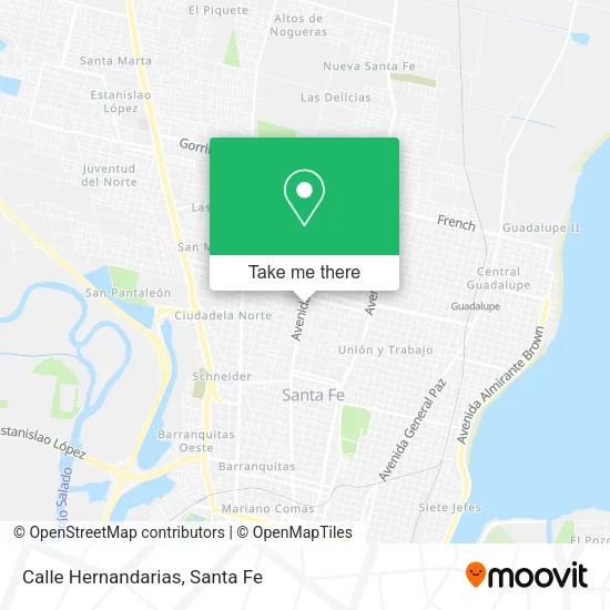 Calle Hernandarias map
