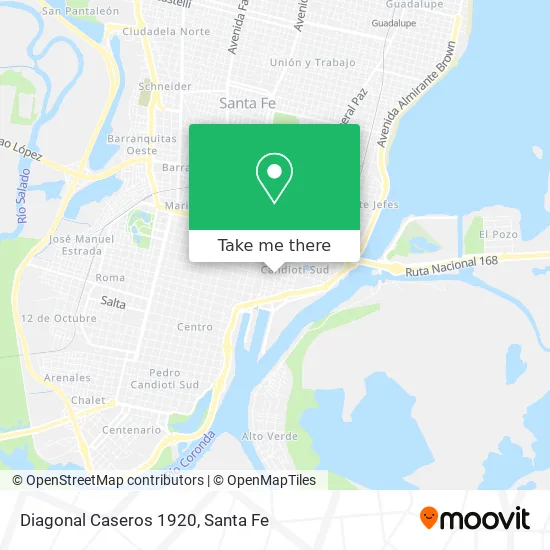 Diagonal Caseros 1920 map