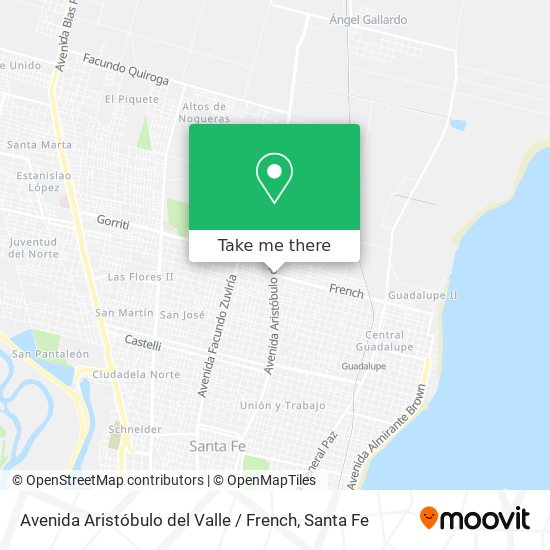 Mapa de Avenida Aristóbulo del Valle / French