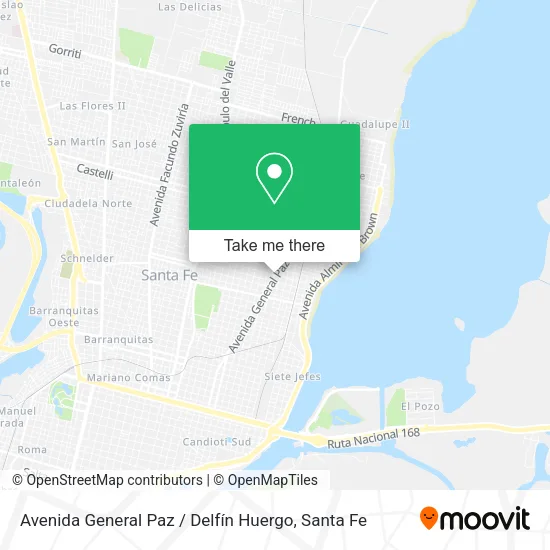 Avenida General Paz / Delfín Huergo map