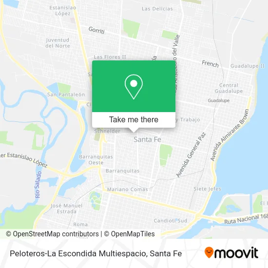 Peloteros-La Escondida Multiespacio map