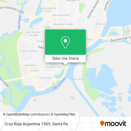 Cruz Roja Argentina 1565 map