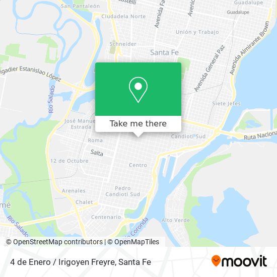 4 de Enero / Irigoyen Freyre map