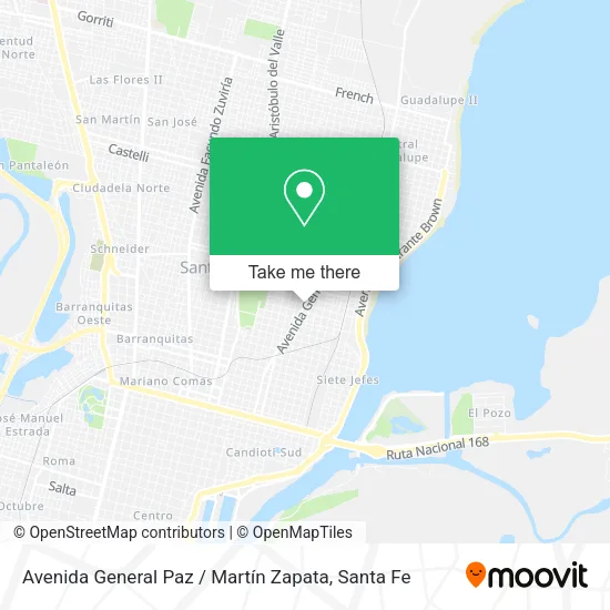 Avenida General Paz / Martín Zapata map
