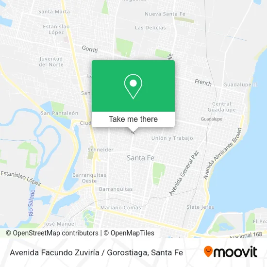 Mapa de Avenida Facundo Zuviría / Gorostiaga