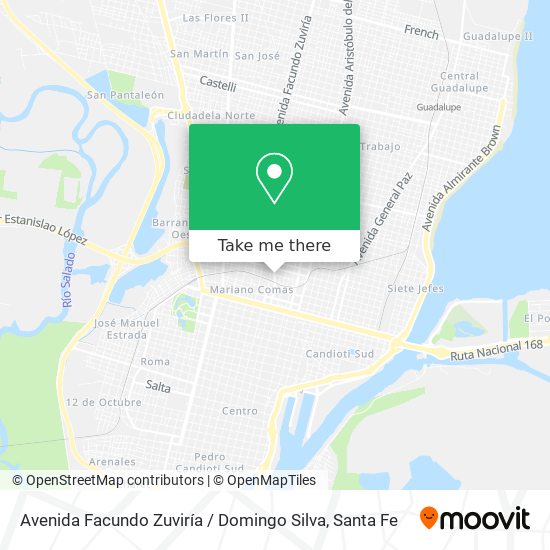 Avenida Facundo Zuviría / Domingo Silva map